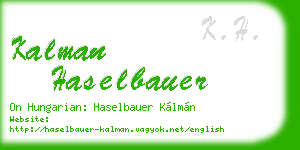 kalman haselbauer business card