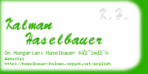 kalman haselbauer business card